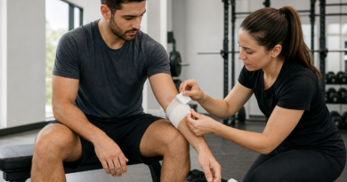 Heridas cortantes en actividad física: limpieza y protección inicial