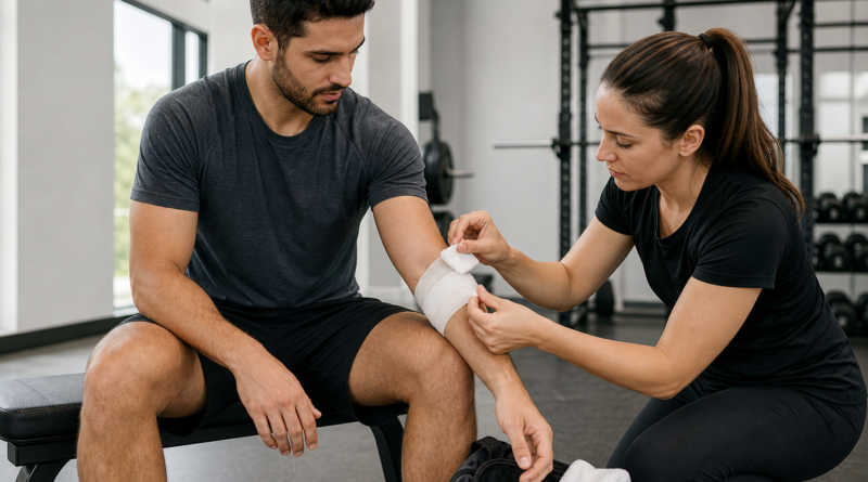 Heridas cortantes en actividad física: limpieza y protección inicial