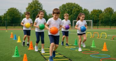 Material para entrenamiento infantil: seguridad, tamaño y colores