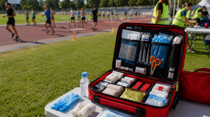 Equipamiento para primeros auxilios en eventos deportivos