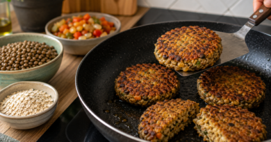 Hamburguesas de lentejas que no se desarman: claves de textura