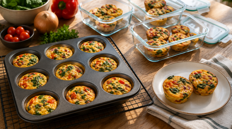 Huevos al horno en porciones: desayuno preparado con anticipación