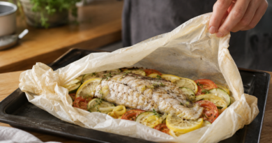Pescado en papillote: cocción húmeda sin complicaciones