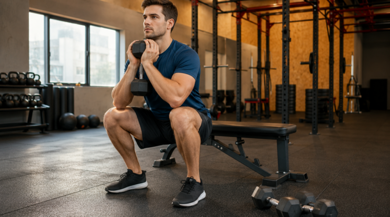 Sentadilla frontal con mancuerna: criterios para progresar