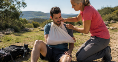 Traumatismo de clavícula: inmovilización improvisada y traslado