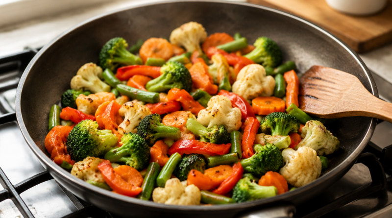 Verduras congeladas salteadas: cómo evitar exceso de agua