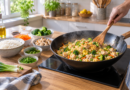 Arroz salteado con sobras seguras: orden de cocción