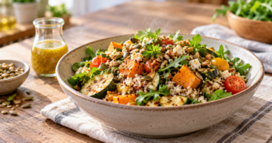 Ensaladas tibias con granos: cómo combinar temperatura y textura