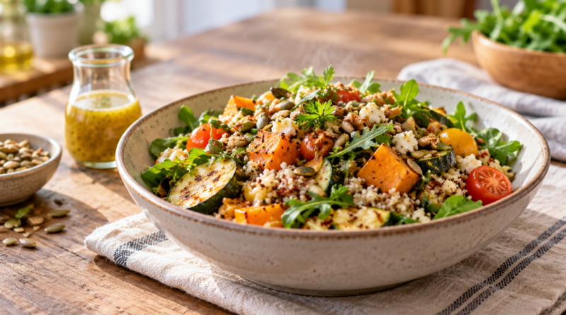 Ensaladas tibias con granos: cómo combinar temperatura y textura