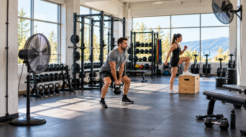 Ventiladores en salas de entrenamiento: ubicación y seguridad